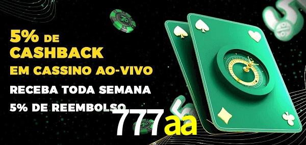 Promoções do cassino ao Vivo 777aa